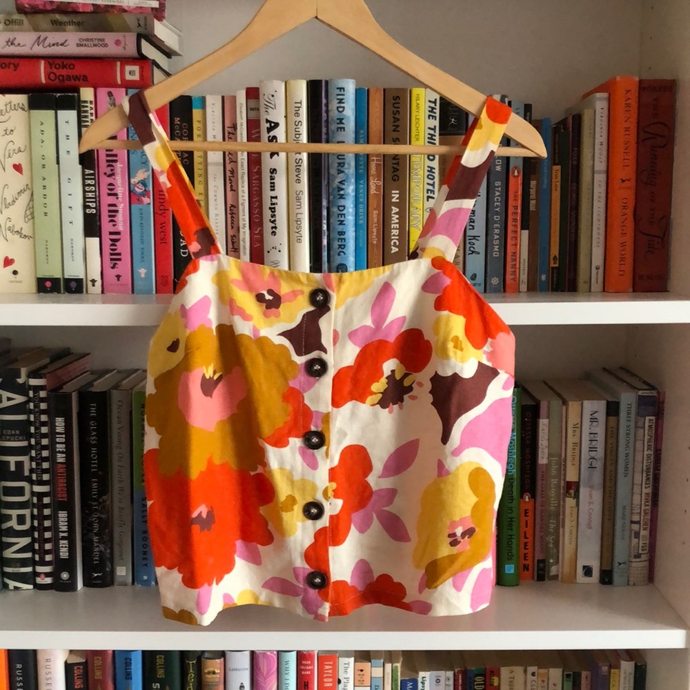 Floral Linen Tank, S